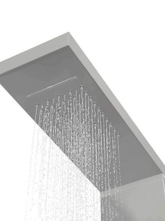 vidaXL Hydromassage Column 114cm Silver