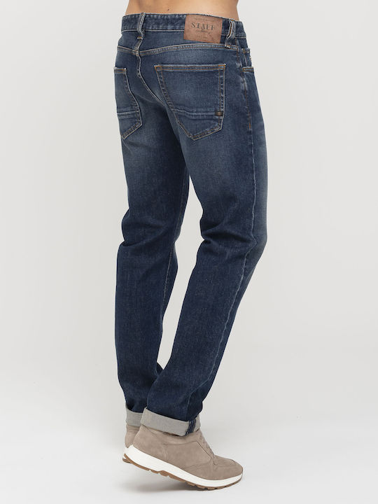 Hardy Men's Jeans Pants with Regular Straight Fit Navy Blue