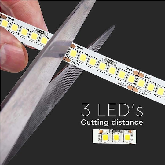 V-TAC Ταινία LED 24V Φυσικό Λευκό Φως 5m Τύπου SMD2835