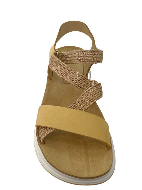 Alice Leather Women's Flat Sandals Honey