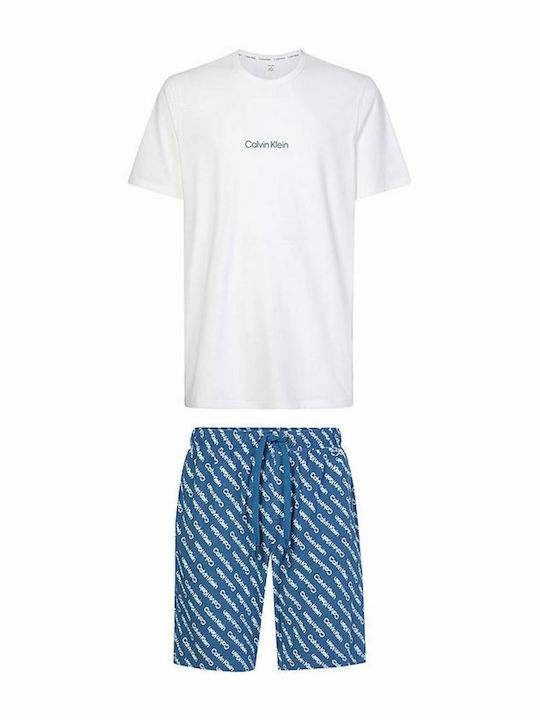 Calvin Klein Men's Summer Pajamas Set White
