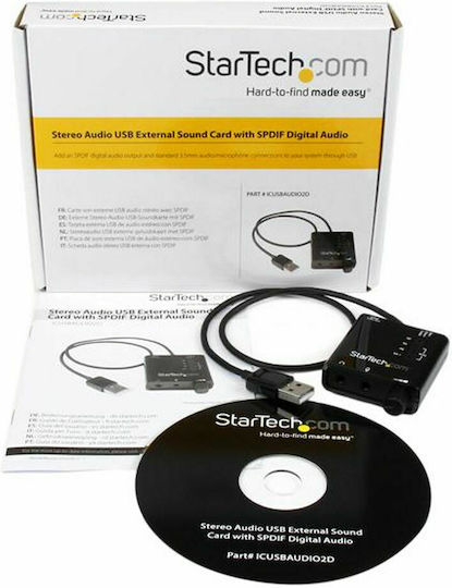 StarTech Εξωτερική USB Κάρτα Ήχου 5.1 ICUSBAUDIO2D