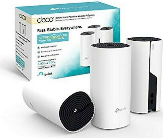 TP-LINK Deco P9 v1 Access Point με Mesh Wi‑Fi 5 Dual Band (2.4 & 5GHz) Τριπλό Kit