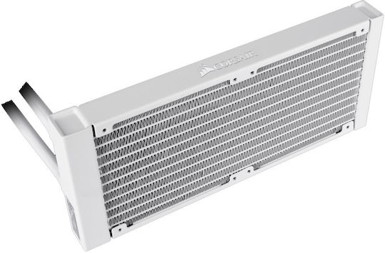 Corsair Hydro Series H100i RGB Platinum SE Υδρόψυξη Επεξεργαστή Διπλού Ανεμιστήρα 120mm για Socket AM4/1200/115x Λευκή