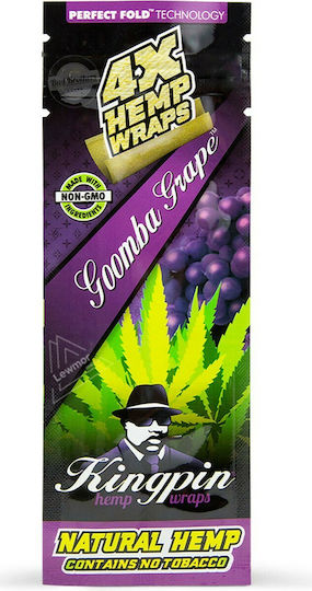 HBI EUROPE GMBH Kingpin Purple Goomba Grape Cigar Wraps 100mm 5cm With Purple Grape Flavor 4 Pieces
