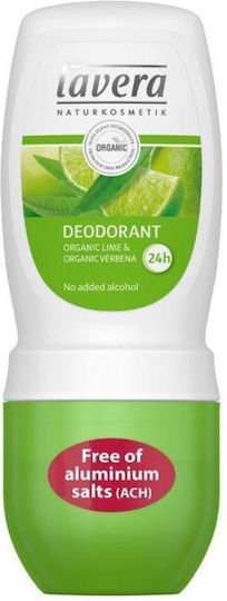 Lavera Natural & Fresh Deodorant Organic Lime & Natural Minerals Φυσικό Αποσμητικό 48h σε Roll-On Χωρίς Αλουμίνιο 50ml