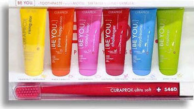 Curaprox Be You 5460 Ultra Soft & Οδοντόκρεμες 6 x 10ml Φούξια