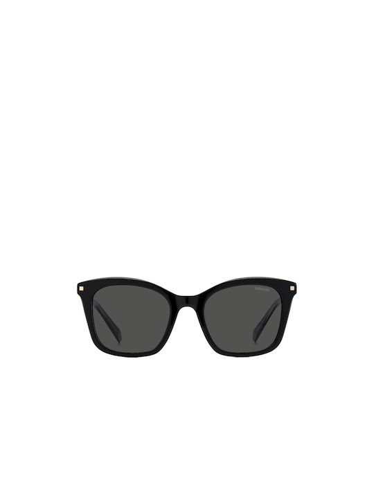 Polaroid Sonnenbrillen mit Schwarz Rahmen und Schwarz Polarisiert Linse PLD4110/S/X 807/M9