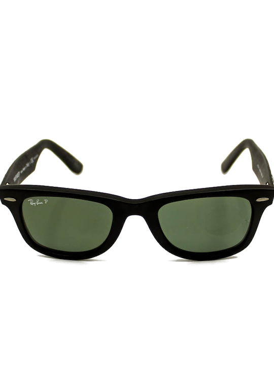 Ray Ban RB2140 606658 Sunglasses with Black Plastic Frame and Green Polarized Lens RB2140 606658