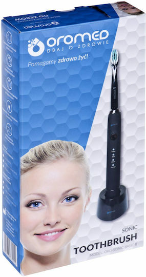 Oromed Oro-Brush Ηλεκτρική Οδοντόβουρτσα με Θήκη Ταξιδίου Μαύρη