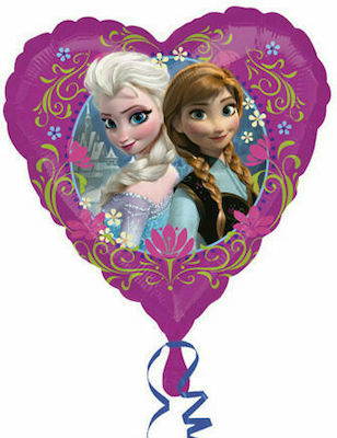 Balloon Foil Frozen Heart Purple 43cm