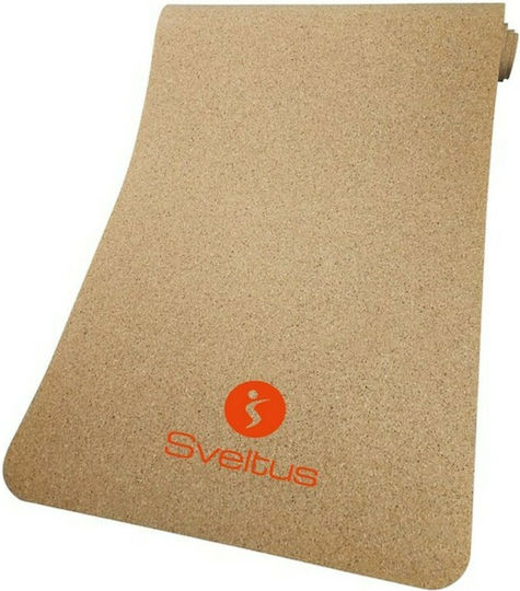 Sveltus Cork Στρώμα Yoga Πορτοκαλί (183x61x0.4cm)