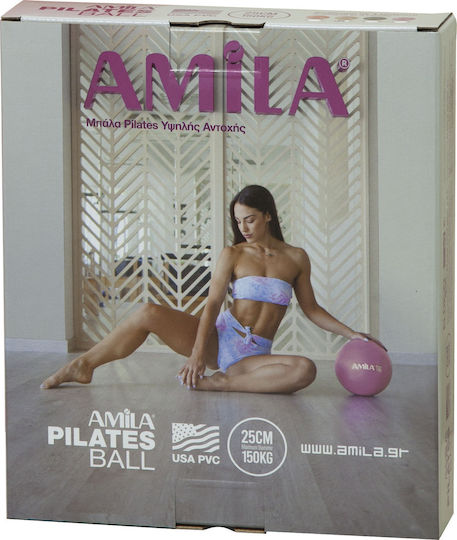 AMILA Mini Ball Pilates 25cm 0.18kg in Pink Color