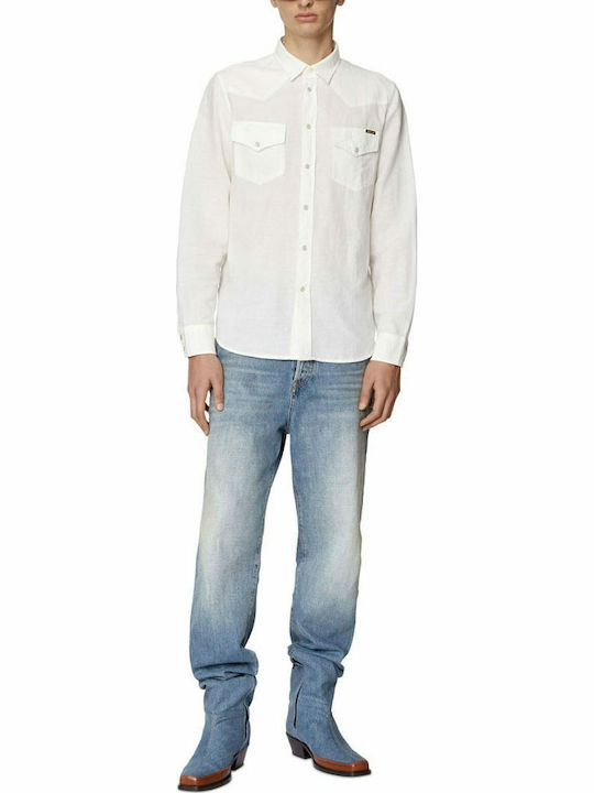 S-east Long-sleeved Cotton Shirt White