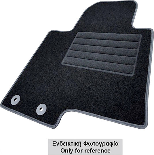 Cik Set of Front and Rear Mats 4pcs from Carpet for Ford Fiesta Black