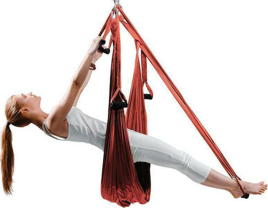 inSPORTline Aerial Yoga Hammock 12699 12699-2 2.80x1.5μ. with Handles Red