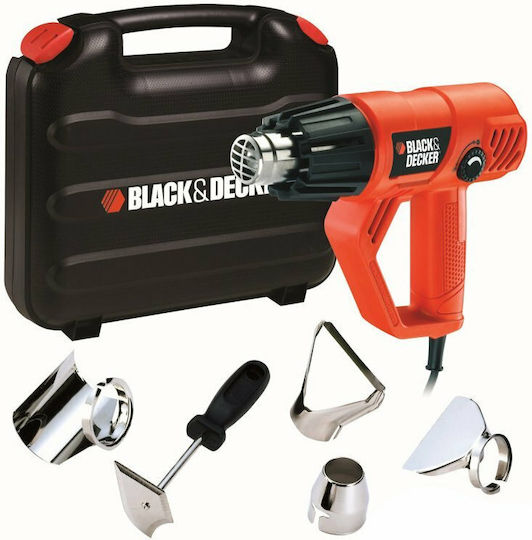 Black & Decker Πιστόλι Θερμού Αέρα 2000W με Ρύθμιση Θερμοκρασίας εως και 600°C
