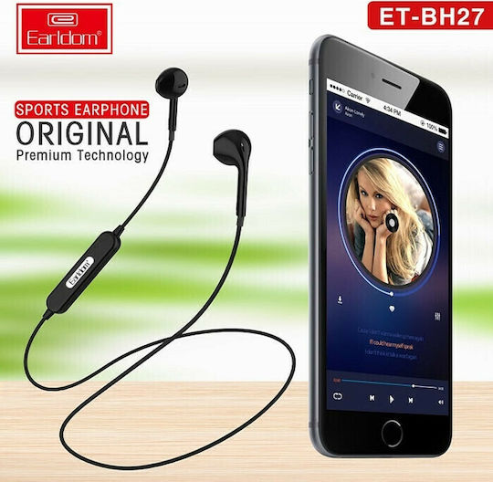 Earldom ET-BH27 In ear Bluetooth хендсфри Слушалки с Устойчивост на Пот Бял