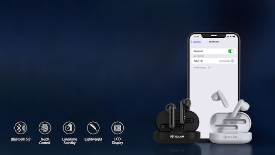 Tellur TLL511401 Earbud Bluetooth Handsfree Căști cu Carcasă de Încărcare Negru