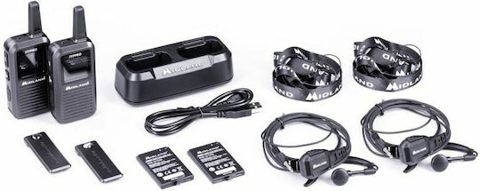 Midland 777 Pro Limited Edition Transmițător Wireless PMR cu Ecran Monocrom Set 2buc