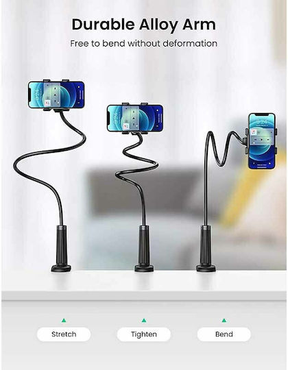 Ugreen Gooseneck LP113 Mobile Phone Stand with Extension Arm in Black Colour