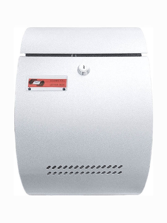 Viometal LTD Βαλένθια 101 Γραμματοκιβώτιο Εξωτερικού Χώρου Μεταλλικό σε Λευκό Χρώμα 21.5x10x32.5cm