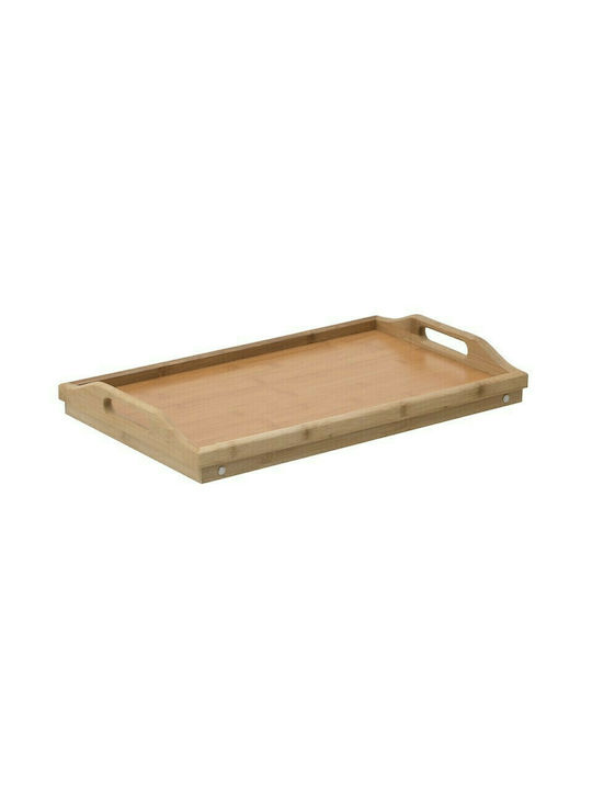 Click Bamboo Rechteckig Betttablett aus Bambus mit Griffen in Beige Farbe 50x30x22cm 6-70-560-0044 1Stück