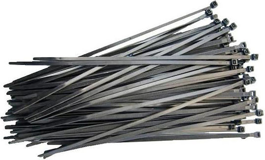 SAS Plastic Cable Ties 250mmx3.6mm In Black Colour 100pcs AK-KO-149