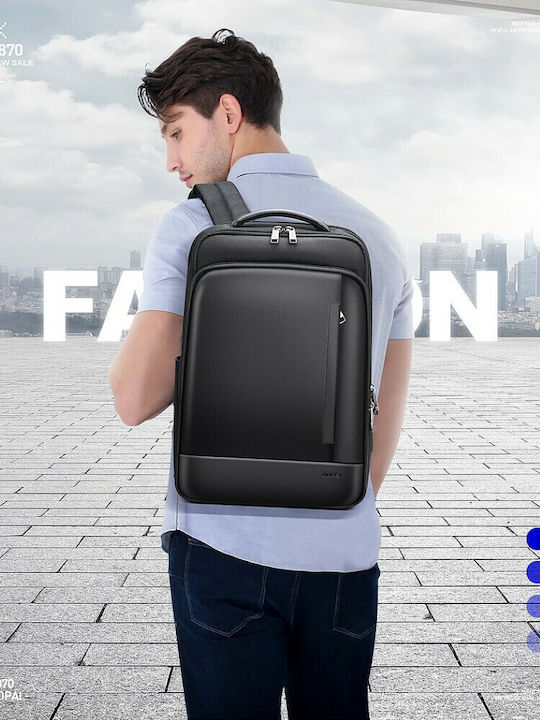 Bopai Wasserdichte Rucksack für Laptop 15.6" mit USB-Anschluss in Schwarz