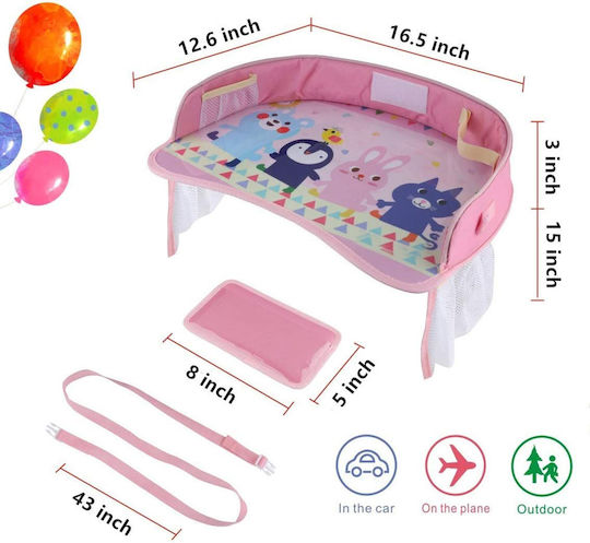 Kids Snack & Play Car Tray Erlsig Pink