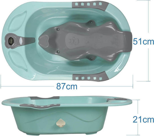 Bebe Stars Baby Bath Bubble with Thermometer Mint