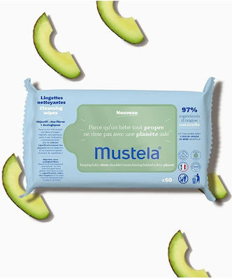 Mustela Eco Natural Fiber Avocado Baby Wipes 60pcs