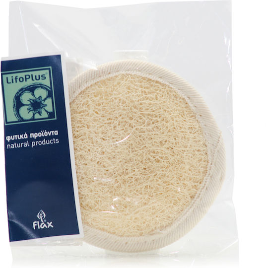 LifoPlus Face Peeling Pad Λούφα Απολέπισης Λευκή 1τμχ
