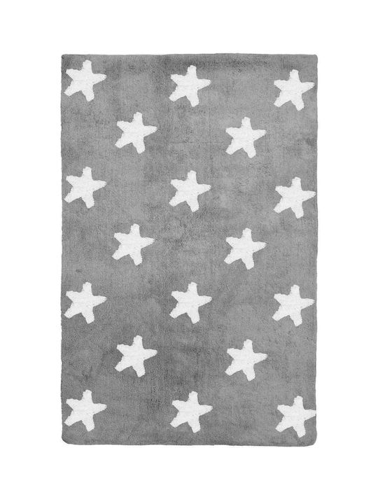 Klonaras Stars Kids Rug Stele Silver Round with Diameter 130cm Thickness 9mm 2002555