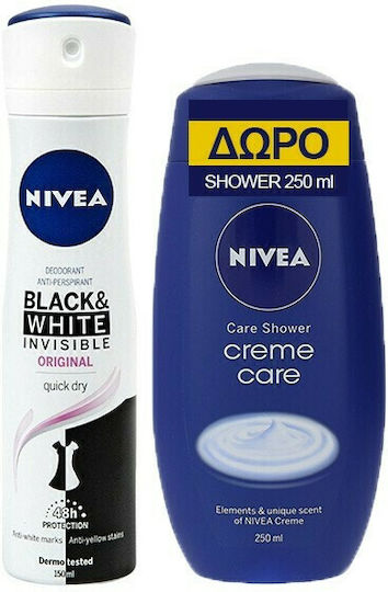 Nivea Black & White Invisible Set Σετ Περιποίησης για Ενυδάτωση & Καθαρισμό Σώματος