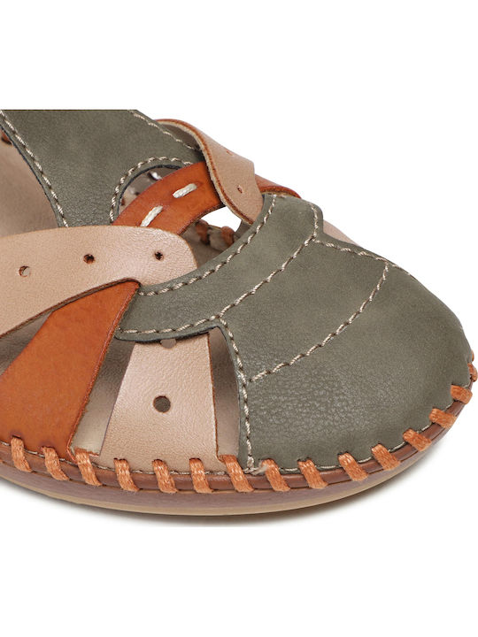 Leather Women's Anatomic Khaki Sandals