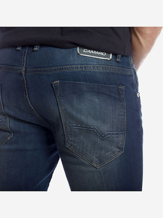 Herren Jeanshosen Elastisch Slim Fit Marineblau