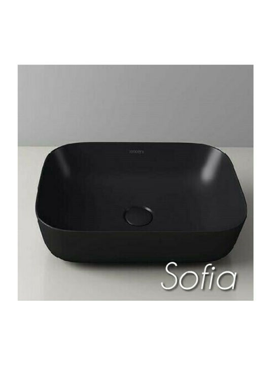 Soncera Sofia Επικαθήμενος Νιπτήρας Πορσελάνης 50x36.5cm Μαύρος