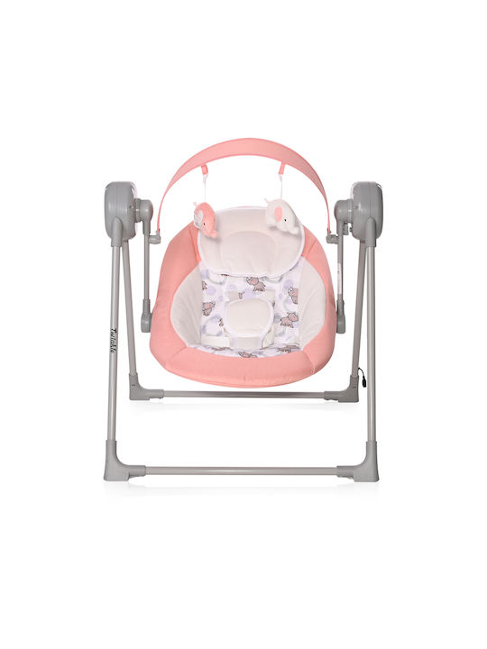 Lorelli Electric Baby Relax Swing Twinkle with Music and Vibration Pink for Child up to 9kg
