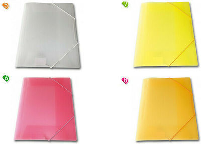 Skag Folder Transparent with Rubber Band and Ears for Paper A4 (Μiscellaneous colours)