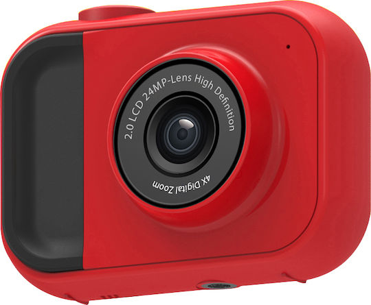 Lamtech 2in1 Action Camera Full HD (1080p) Underwater (with Case) with Screen 2" Red