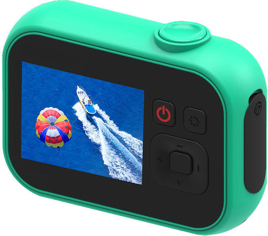 Lamtech 2in1 Action Camera Full HD (1080p) Underwater (with Case) with Screen 2" Green
