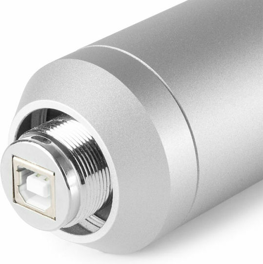 Vonyx CM320 Condenser Microphone Shock Mounted for Vocals in Silver Color