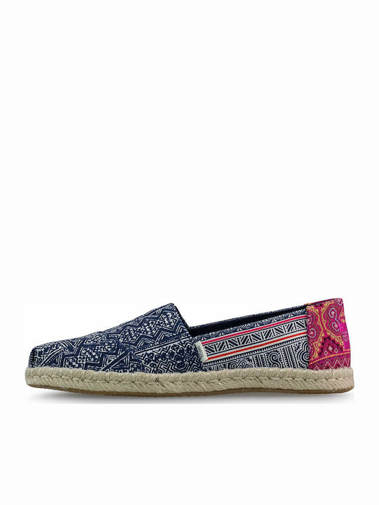 Rope Women's Fabric Espadrilles Indigo Floral
