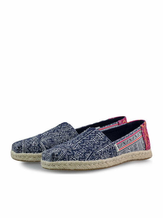 Rope Women's Fabric Espadrilles Indigo Floral