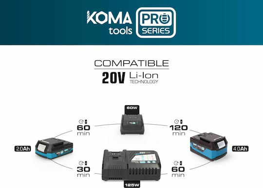 EDM Grupo Τρόμπα Αυτοκινήτου 160PSI Επαναφορτιζόμενη χωρίς Μπαταρία 20V