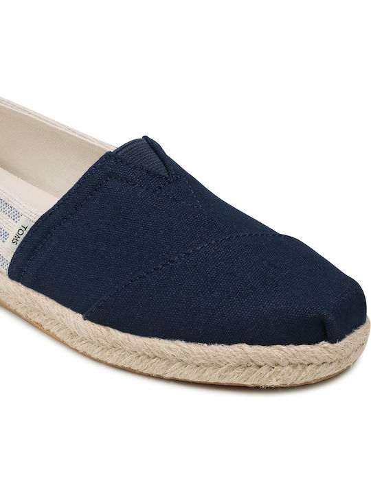 Alpargata Rope Fabric Women's Espadrilles in Navy Blue Color