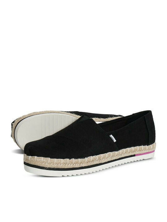 Heavy Twill Women's Fabric Espadrilles Black