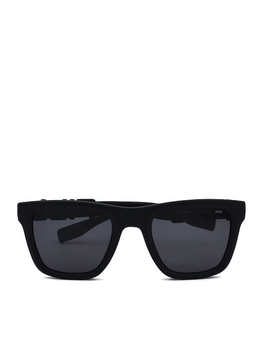 FILA Men's Sunglasses with Black Plastic Frame and Black Lens SF9416 0U28