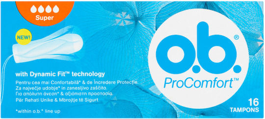 O.B. Ταμπόν ProComfort SilkTouch για Αυξημένη Ροή 16τμχ
